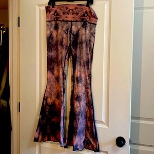 Teeki Pink Feather Bellbottoms